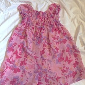Pink Floral Toddler Dress